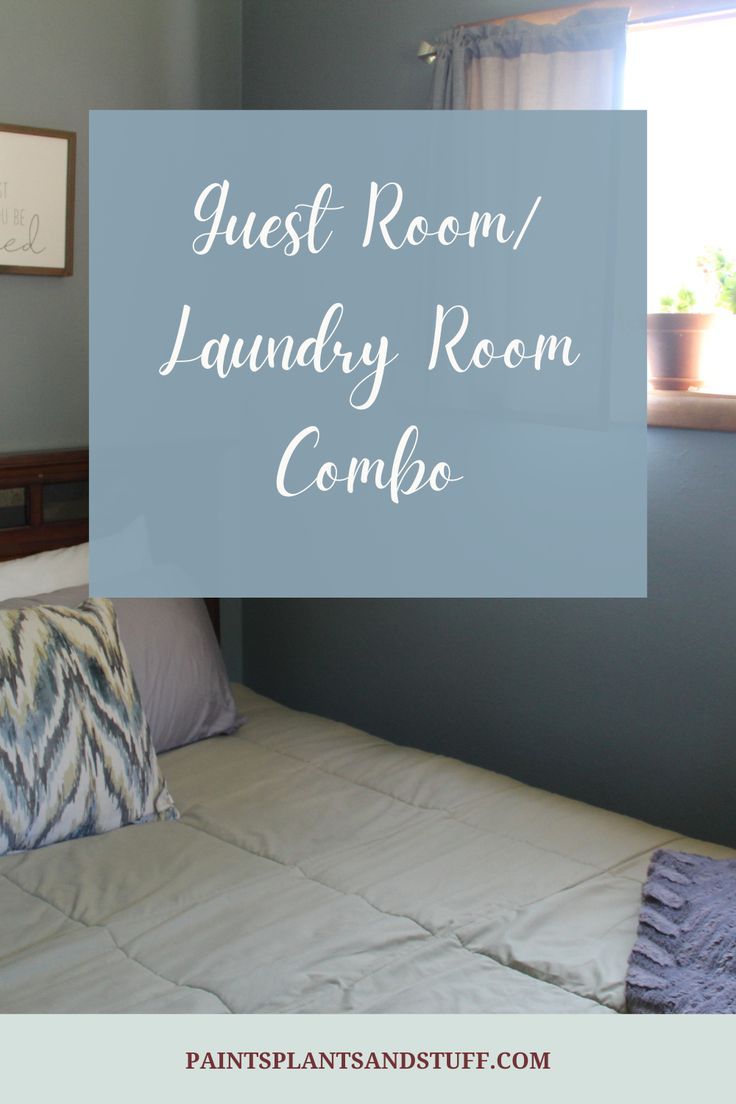 the guest room laundry room combo is clean and ready to be used as a bedroom