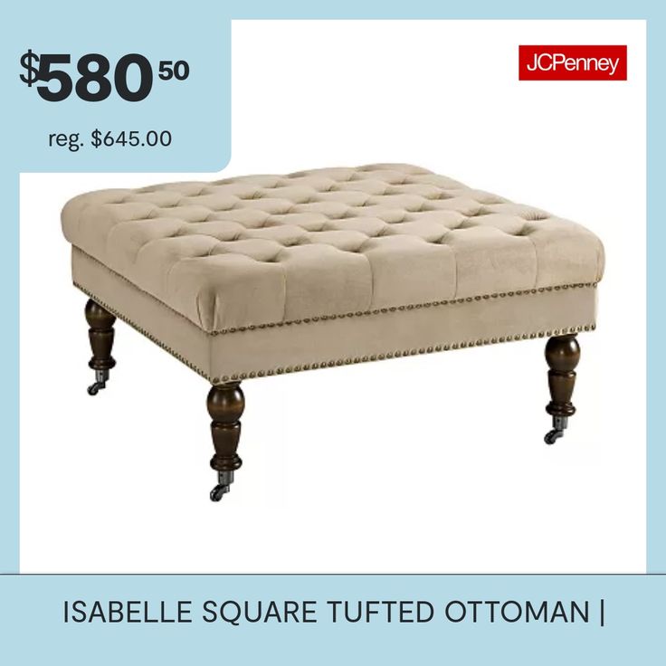 an ottoman is on sale for $ 480 00 at jcs furniture stores in the usa