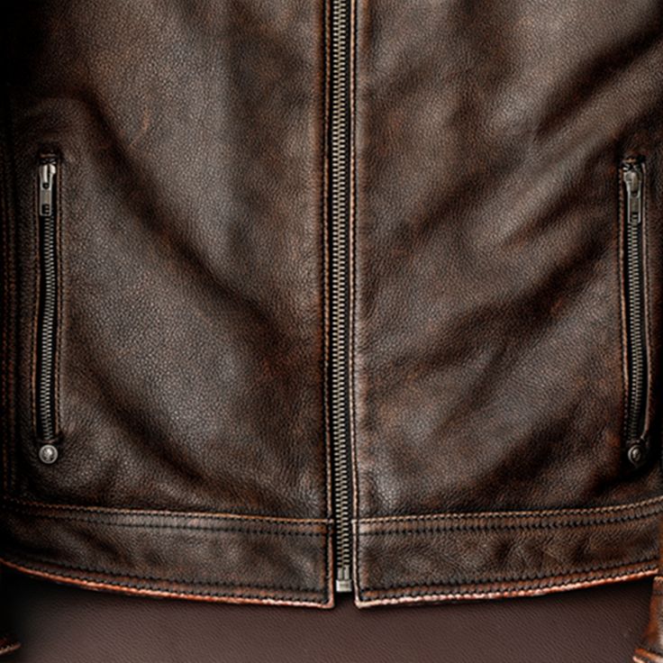 Meet our Men's Dark-brown Vintage Leather Motorcycle Biker Jacket. If you love leather jackets, you’re especially going to love this motorcycle leather jacket! It’s fashionable, comfortable, and multifunctional. Specifications: Collar Type: Stand Collar Pocket Style: Zipper Pocket Colour: Dark-brown Style: Fashion Urban Style Style Details: Pattern Decoration, Practical Pockets 2 Exterior Zipped Hand Pockets 2 Exterior Zipped Chest Pockets 1 Interior Coin/Lighter Pockets Front Zipper Closure Sil Motorcycle Leather Jacket, Brown Style, Motorcycle Leather, Brown Vintage, Clothing Material, Pattern And Decoration, Leather Motorcycle Jacket, Urban Style, Brown Fashion