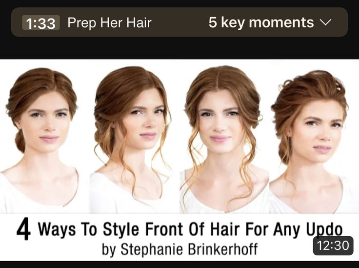 four ways to style front of hair for any updo