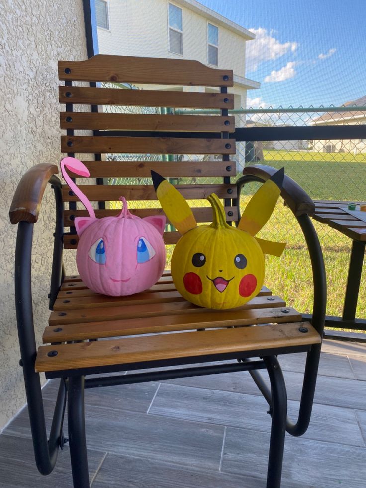 Getting into the spirit of fall, I helped my little brother and cousin paint some Pokémon themed pumpkins! Pumpkin Painting Ideas Picachu, Pumpkin Painting Pokemon, Pikachu Pumpkin Painting, Charmander Pumpkin, Pokemon Pumpkin Painting, Pokemon Pumpkins, Pikachu Pumpkin, Storybook Pumpkin, Cute Painted Pumpkin Ideas