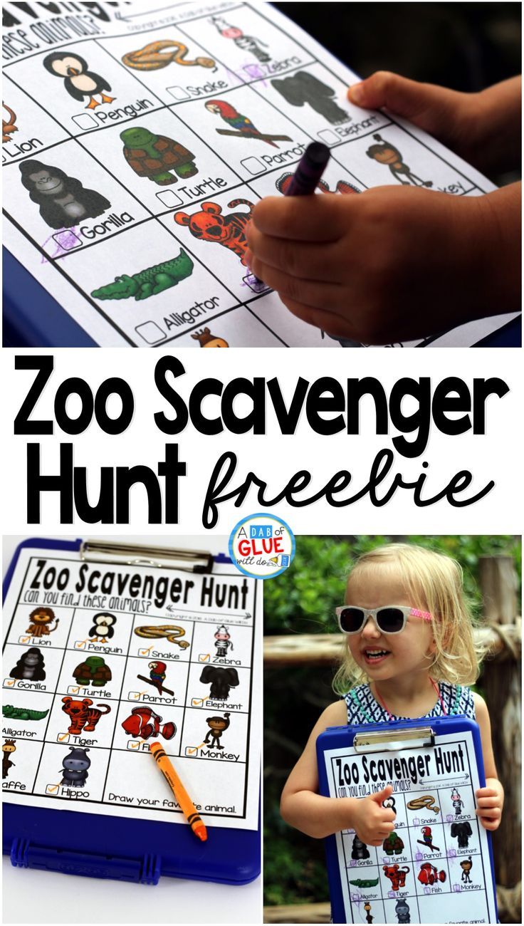 the zoo scavenger hunt is an easy and fun way to teach kids how to use