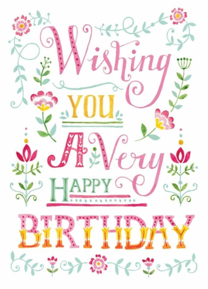 a birthday card with the words wishing you are very happy