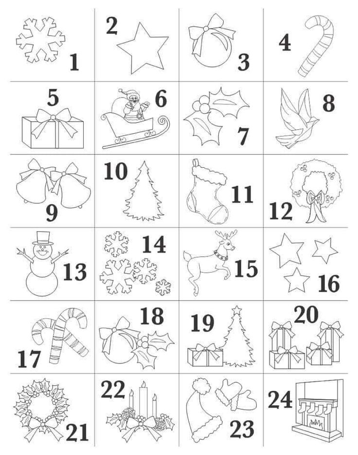 the numbers 1 - 20 worksheet for christmas