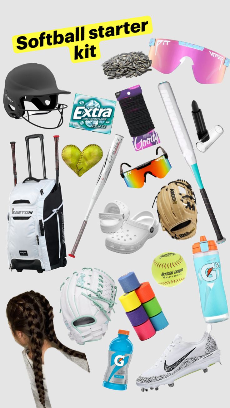 an image of various items that are in the shape of a ball, helmet and sunglasses