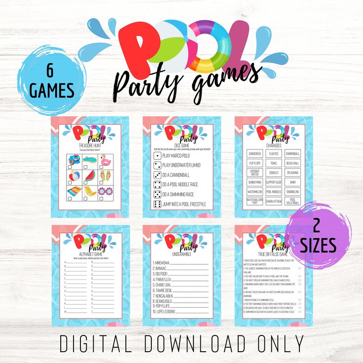 printable party games for kids and adults