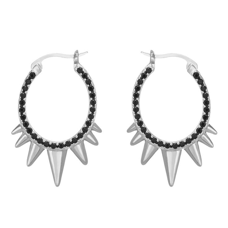 Statement spiked hoop earrings feature stone detail on both sides so you’ll never go unnoticed. Available in 3 colors, these earrings are sure to add some attitude to any outfit while being lightweight and comfortable for everyday wear. Spike Hoop Earrings, Both Sides, Rhodium Plated, Crochet Earrings, Everyday Wear, Hoop Earrings, Yellow Gold, Drop Earrings, My Style