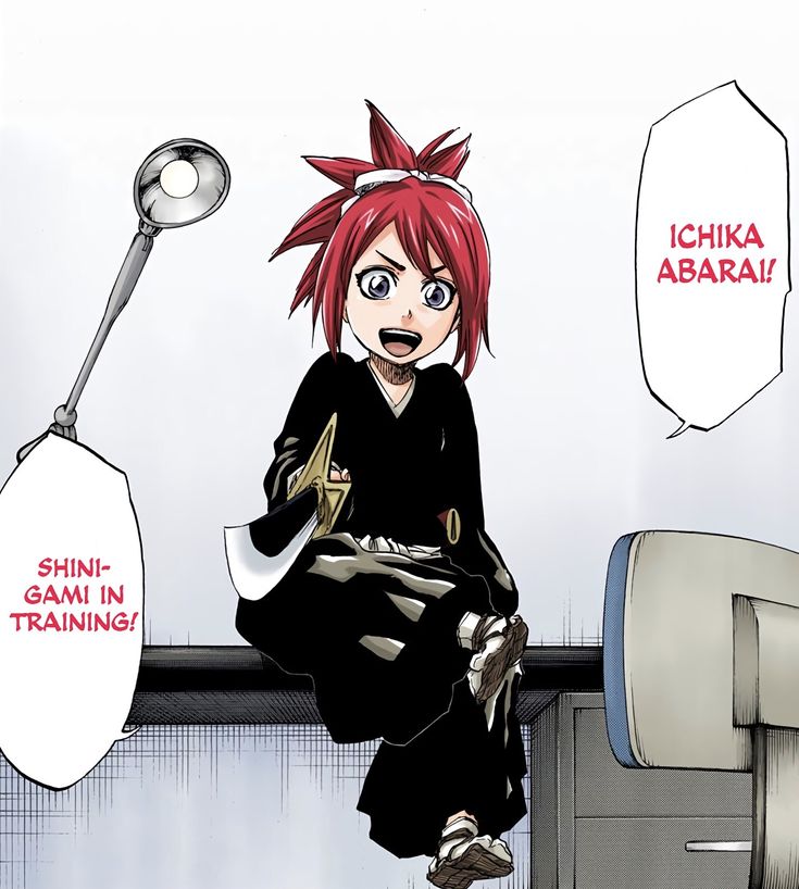 an anime character with red hair sitting on the floor next to a white sign that says shinjira garu training