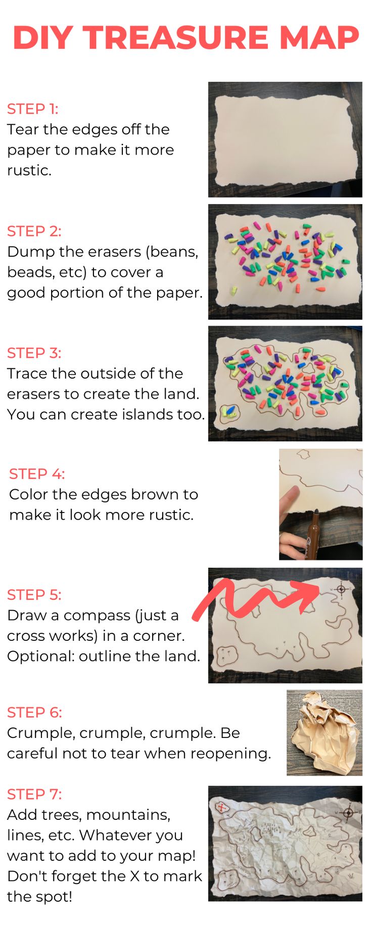 A step-by-step guide on how to make your own treasure map How To Make Fantasy Map Paper, How To Make A Map For Your Book, Making A Fantasy Map With Rice, Fantasy Map Making Rice, Diy Fantasy Map With Rice, Map Making For Kids, Map Making Ideas, How To Make A Map, How To Make A Fantasy Map