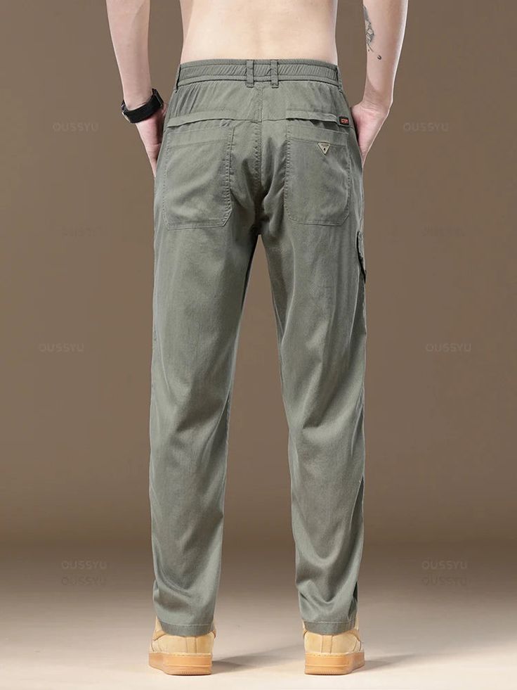 SPECIFICATIONS Summer Soft Lyocell Fabric Men's Cargo Pants Solid Color Work Wear Elastic Waist Casual Pant Korean Outdoors Jogger Trousers Man Brand Name: OUSSYU Applicable Season: summer Origin: Mainland China CN: Guangdong Material: lyocell Material: POLYESTER Material: SPANDEX Applicable Scene: Daily Pant Style: STRAIGHT Style: Military Thickness: Lightweight Waist Type: MID Decoration: Pockets Waist Size(in inches): 29 - 36 Gender: MEN Item Type: full length Place Of Origin: China (mainland Men's Cargo Pants, Lyocell Fabric, Casual Pant, Summer Soft, Casual Joggers, Mens Cargo, Pant Style, Cargo Pants Men, Mens Trousers