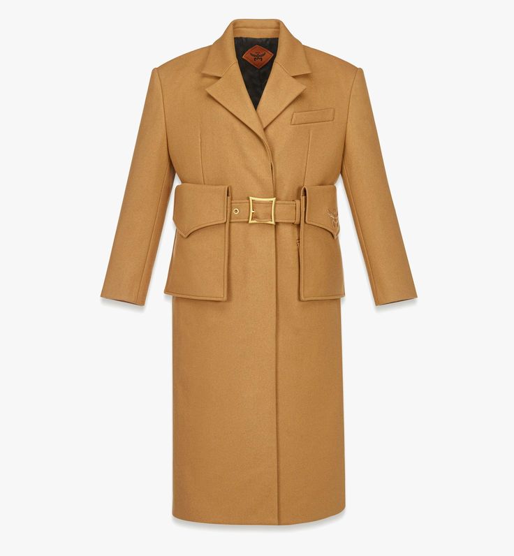 Luxury Wool Coat With Belted Cuffs For Office, Designer Wool Belted Outerwear, Luxury Office Outerwear With Belt Loops, Luxury Belted Wool Coat With Notch Lapel, Belted Wool Coat For Office, Luxury Belted Wool Coat For Business, Luxury Wool Belted Outerwear, Modern Belted Wool Coat For Work, Luxury Belted Wool Coat For Formal Occasions