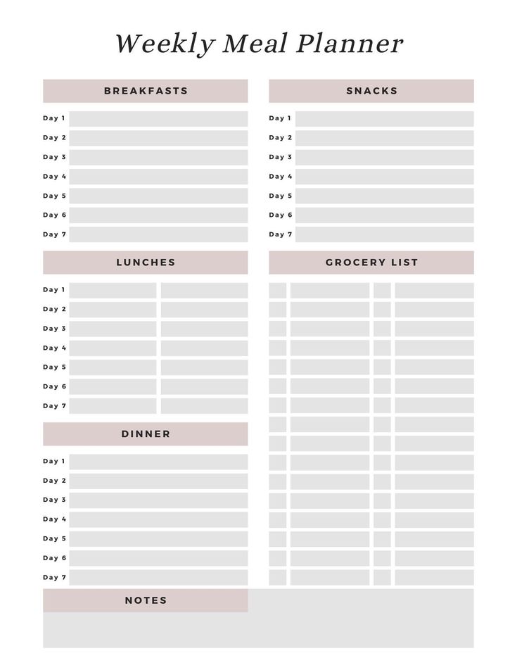 a printable meal planner is shown with the words,'weekly meal planner '