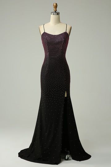 Evening Dress With Rhinestones And Fitted Bodice, Elegant Gown With Beaded Straps For Prom, Elegant Gown With Beaded Straps For Prom Season, Party Evening Dress With Beaded Straps And Fitted Bodice, Beaded Straps Evening Dress For Wedding, Fitted Evening Dress With Beaded Straps For Prom, Floor-length Prom Dress With Beaded Straps, Floor-length Evening Dress With Beaded Straps For Prom, Formal Evening Dress With Rhinestones And Fitted Bodice