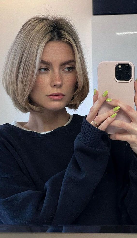 Hair Lob, Haircut Pixie, Hairstyles Layered, Kort Bob, Tan Skin Blonde Hair, Hottest Hairstyles, Haircut Medium, Cut Hairstyles, Choppy Bob