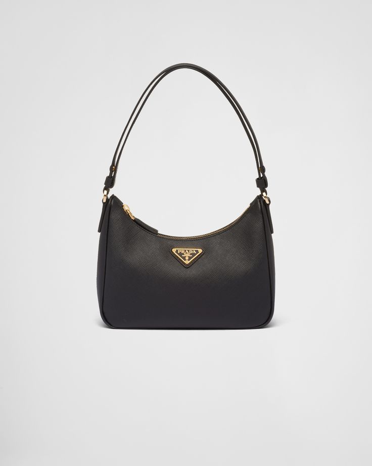 Black Prada Re-edition Saffiano Leather Mini Bag | PRADA Prada Saffiano Bag, Prada Saffiano Leather Mini Bag, Black Prada Bag, Saffiano Leather Mini Bag, Fall Purses, Prada Mini Bag, Luxury Stuff, Dream Items, Prada Mini