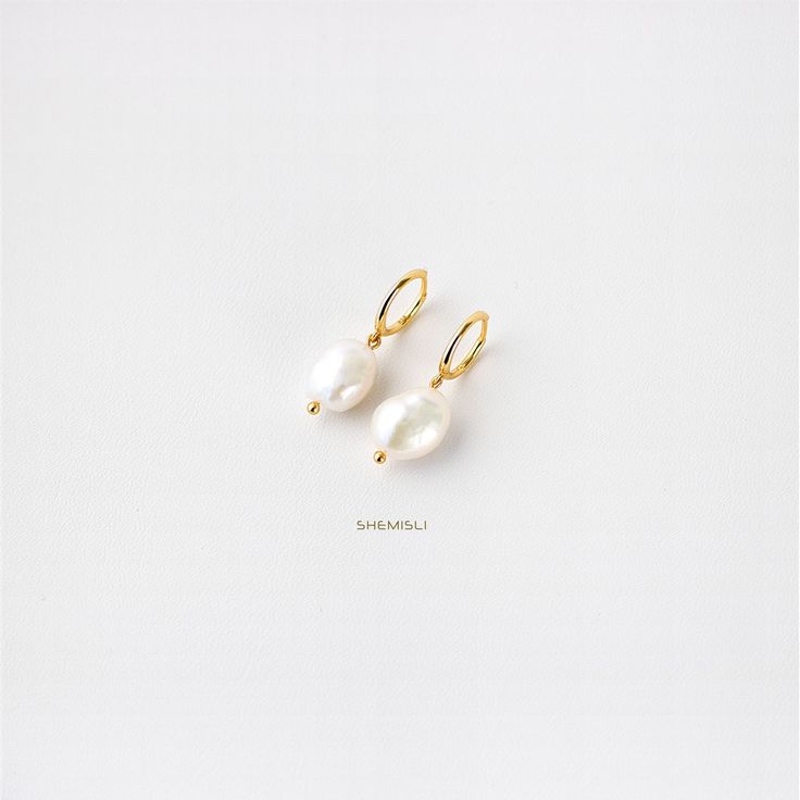 Dainty earrings. A perfect gift for birthday, anniversary, bridesmaids, graduation, friendship, sisters. ♡ Inside dimension is 9mm, pearl is around 9x11mm ♡ Available in thick 14k gold plated or rhodium plated over solid 925 sterling silver. ■ Gift box ■ To reduce unnecessary packing and save trees, each order comes with one gift box only. If you wish to box each jewelry separately, be sure to request in the note to us. Elegant Dangle Hoop Earrings For Mother's Day, Elegant Hoop Earrings For Mother's Day, Elegant Hoop Earrings For Anniversary And Mother's Day, Elegant Hoop Earrings For Wedding And Mother's Day, Elegant Adjustable Hypoallergenic Huggie Earrings, Elegant Adjustable Hypoallergenic Hoop Earrings, Elegant Adjustable Huggie Earrings For Anniversary, White Diamond Huggie Earrings For Wedding, Delicate Round Huggie Earrings As Gift