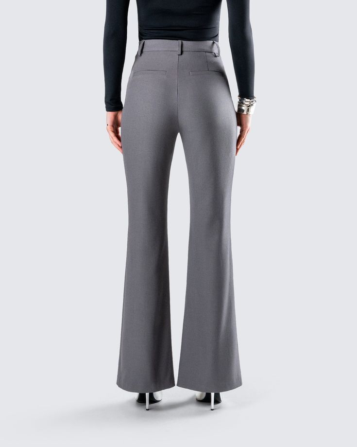 Nothing beats a sleek and classy pair of trousers 👏 Perfect for your 9-5 and your 5-9, these pants, made from stretch suiting fabric and complete with a flared leg and high rise fit, are a certified closet essential 🤩 Suiting Fabric, Closet Essentials, Cargo Pant, Trouser Pants, Shoe Collection, Jumpsuit Dress, Best Sellers, Print Dress, Jumpsuit Romper