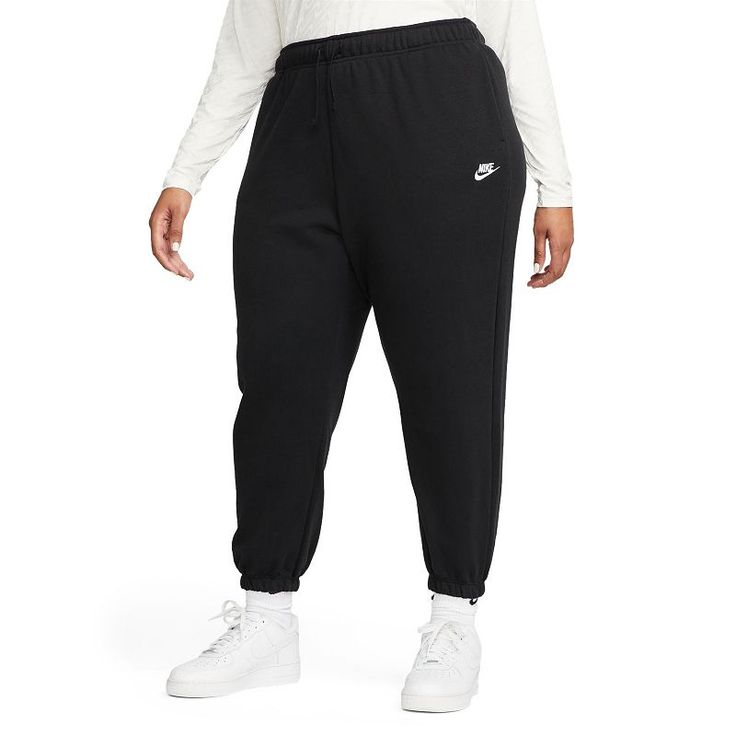 Mix it up with these spacious women's sweatpants from Nike. Mix it up with these spacious women's sweatpants from Nike. Soft fleece construction 2 side pockets Elastic cuffsFIT & SIZING Drawstring elastic waistbandFABRIC & CARE Cotton, polyester Machine wash Imported Size: 1X. Color: Charcoal. Gender: female. Age Group: adult. Material: Other|Fleece|Cotton Blend. Nike Joggers Women, Nike Jogger, Oversized Sweatpants, Nike Sportswear Club Fleece, Black Sportswear, Baseball Outfit, Nike Joggers, Fleece Sweatpants, Joggers Womens