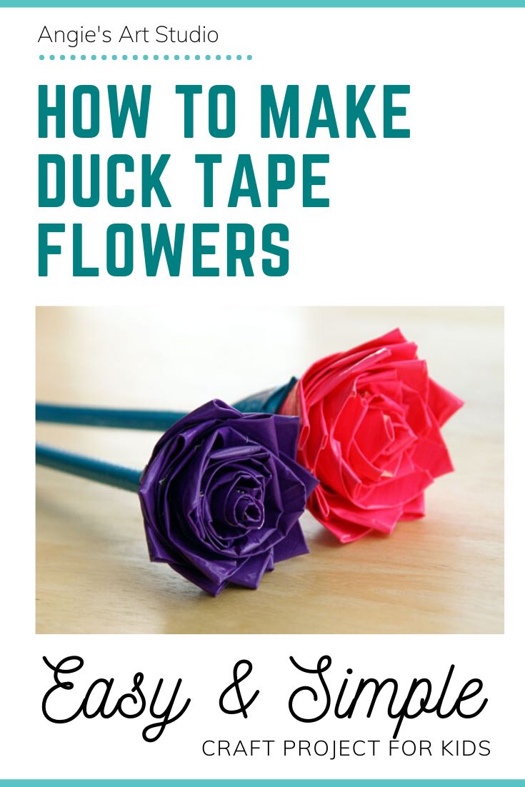 an easy and simple craft project for kids how to make duck tape flowers