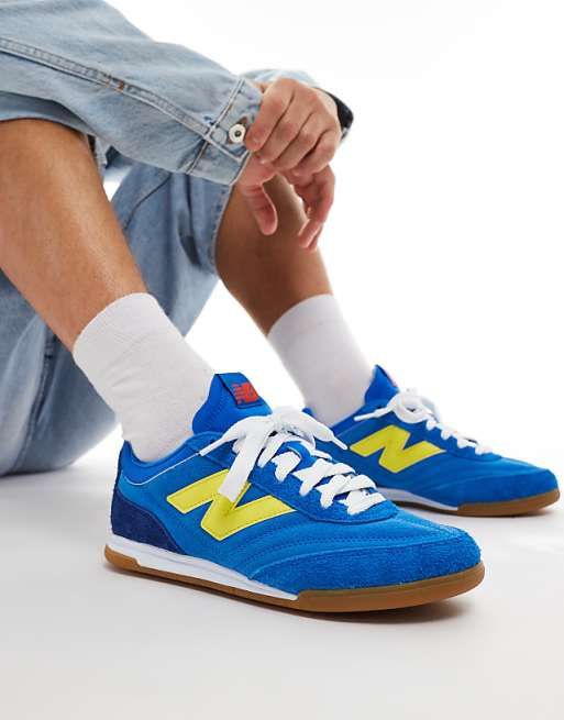 New Balance RC42 gum sole sneakers in blue and yellow | ASOS New Balance High-top Sneakers With Rubber Sole, Blue New Balance High-top Sneakers With Round Toe, Blue New Balance High-top Sneakers For Streetwear, Blue Lace-up High-top New Balance Sneakers, Blue Lace-up Sneakers By New Balance, New Balance Blue Sneakers With Rubber Sole, Blue High-top Lace-up Sneakers With Rubber Waffle Outsoles, Sporty Blue High-top New Balance Sneakers, Blue Lace-up High-top Sneakers With Rubber Waffle Outsoles