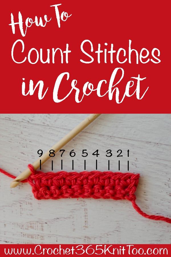 how to crochet stitches in crochet with text overlay reading how to count stitches in crochet