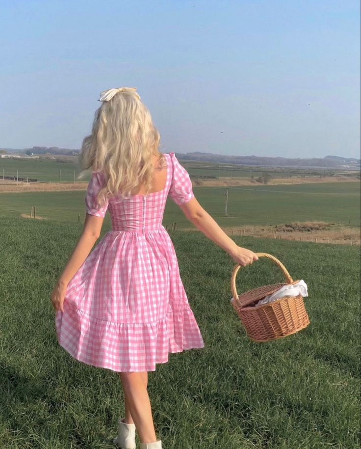 Summer Garden Party, Dress Women Elegant, Pink Gingham, Gingham Dress, Dresses Evening, Pink Plaid, Midi Dresses, Gingham, A Line Dress