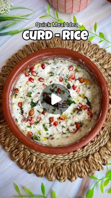 a bowl filled with food on top of a table