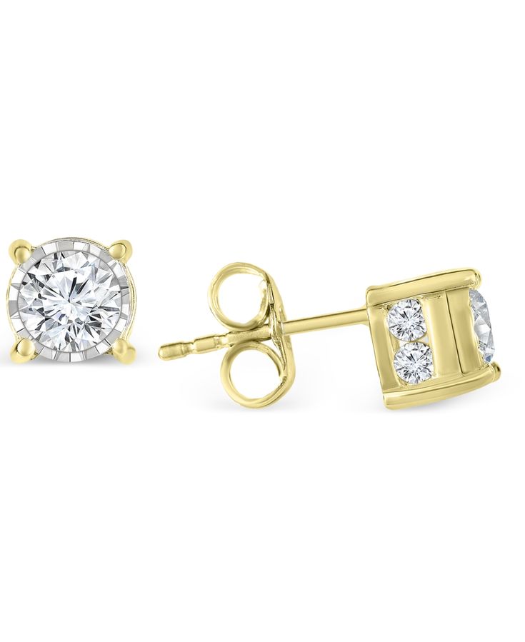 in stock Gia Certified Yellow Gold Earrings For Anniversary, Yellow Gold Round Diamond Earrings, Timeless Pave Setting Earrings As Gift, 14k Gold Round Diamond Earrings, 14k Gold Round Diamond Earrings Fine Jewelry, Yellow Gold Round Earrings With Diamond Accents, Classic Yellow Gold Earrings With Pave Setting, Fine Jewelry Yellow Gold Diamond Cut Diamond Earrings, Gia Certified Gold Diamond Earrings In 14k Gold