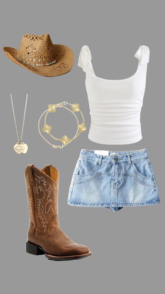 Concert Outfit Cowboy Boots, Morgan Wallen Outfit, Woodstock Outfit, Isabelles Cabinet, Outfit Inspo Country, Stampede Outfit, Outfit Cowboy Boots, Concert Outfit Country, Summer Concert Outfit