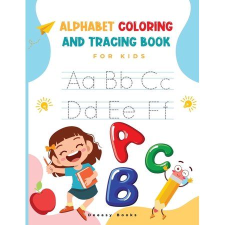 Alphabet Coloring And Tracing Book For Kids Book Design Cover, Book Cover Page Design, Activity Books For Toddlers, Kids Alphabet, Amazon Kindle Books, Book Cover Page, Handwriting Activities, Activity Workbook, Workbook Design