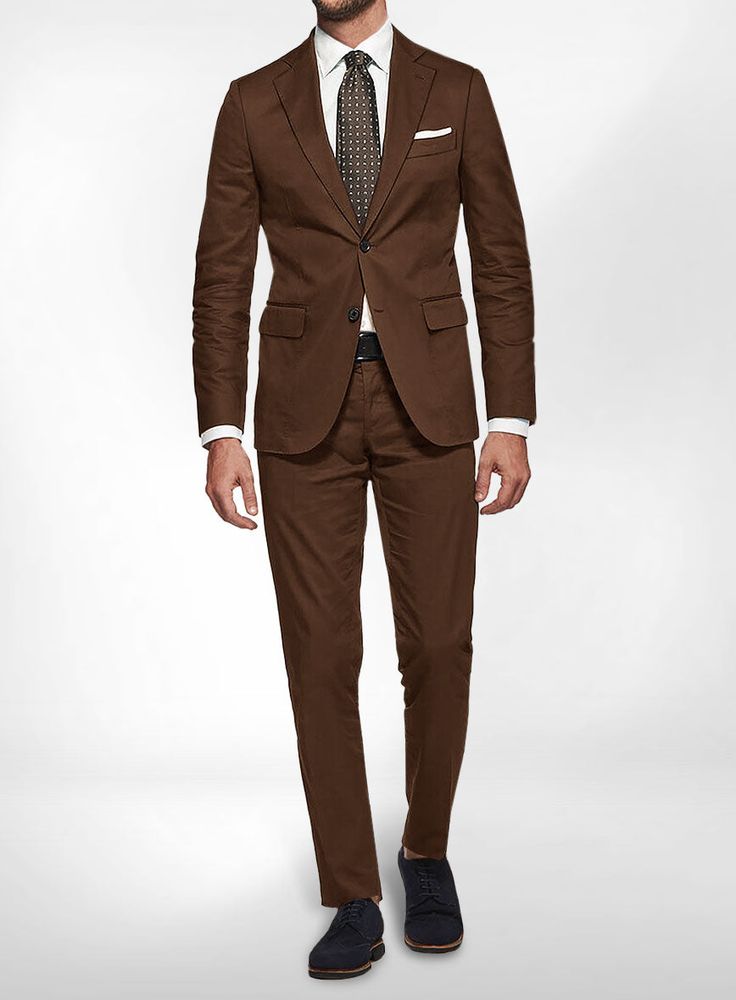 Live the elegance, wear the quality of our Italian fabrics and get the unique experience of creating your outfits according to your needs. Be 'en vogue' with our Italian Cotton Stretch Suit, which has been laundered to create a love-worn look and feel. The fabric contains a generous helping of cotton for natural softne Brown Groom Suit, Green Tweed Suit, Brown Tweed Suit, Grey Tweed Suit, Herringbone Tweed Jacket, Grey Wool Suit, Italian Fabrics, Brown Flannel, Brown Chinos