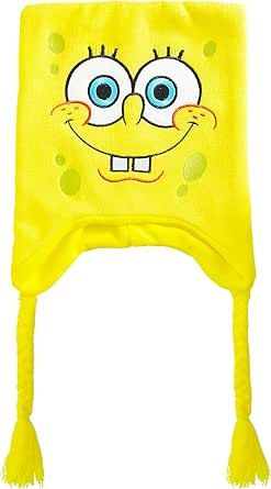 Spongebob Fashion, Skully Hat, Hat With Tassels, Nickelodeon Spongebob, Winter Hats Beanie, Acrylic Fabric, Knit Cap, Spongebob Squarepants, Winter Knits