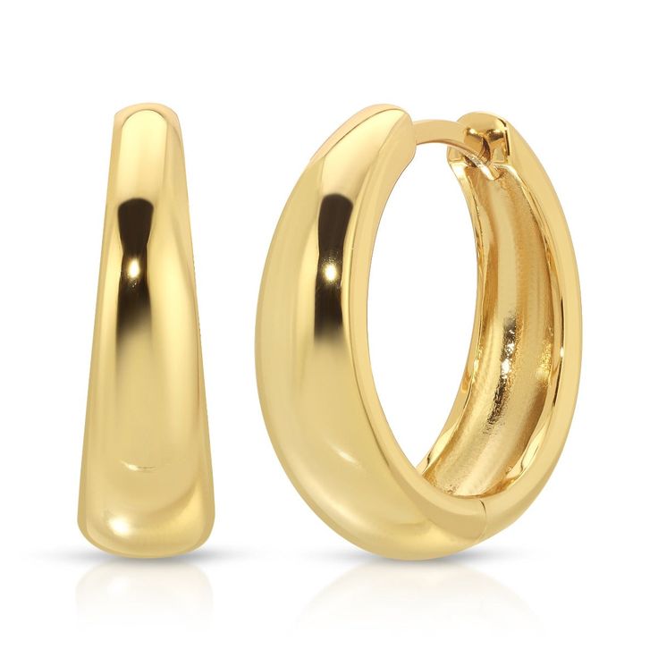 Fit for vintage-inspired sophisticates and everyday luxury seekers alike, the Abba hoops bring classic hinged dome hoop design to your wardrobe. • 14k gold plated brass • hinged opening • 20mm Questions about Shipping & Returns? Classic Clip-on Huggie Earrings For Everyday, Classic Hinged 14k Gold Hoop Earrings, Classic Everyday Clip-on Huggie Earrings, 14k Gold Hinged Hoop Earrings For Formal Occasions, Classic Small Hoop Hinged Earrings, Classic Gold Hoop Huggie Earrings, Classic Huggie Clip-on Earrings, Classic Gold Huggie Hoop Earrings, Classic Clip-on Huggie Jewelry