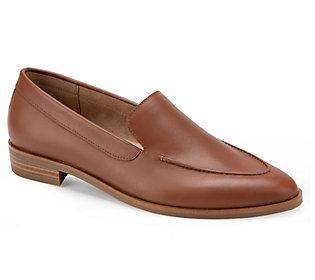 This classic slip-on is equally chic for the office (with tailored trousers) or off-duty (with jeans). From Aerosoles. Workwear Slip-ons With Brogue Detailing And Round Toe, Slip-on Work Loafers With Rubber Sole, Slip-on Loafers With Rubber Sole For Work, Workwear Slip-ons With Removable Insole, Workwear Slip-on Loafers With Rubber Sole, Slip-on Loafers For Work, Slip-on Oxfords For Work With Plain Toe, Workwear Slip-ons With Leather Footbed And Almond Toe, Workwear Flats With Rubber Sole And Plain Toe