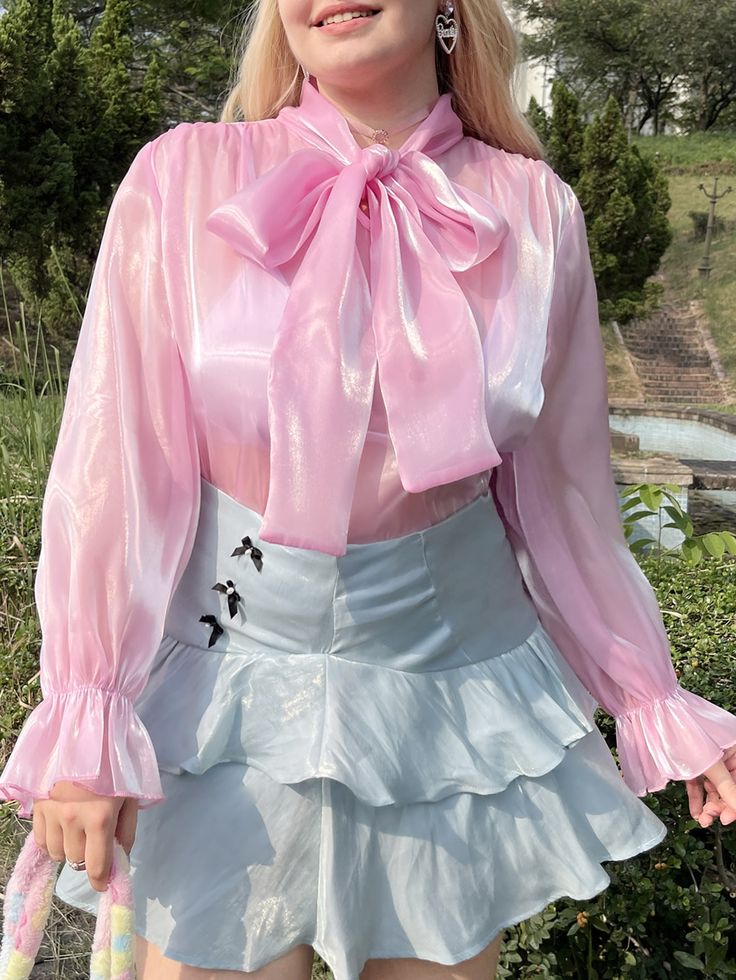 Organza Corset Top, Organdi Tops, Organza Shirts For Women, Organza Tops Designs, Organza Sleeves Design, Pink Organza Top, Organza Top Outfit, Organdy Blouse, Organza Tops Blouses