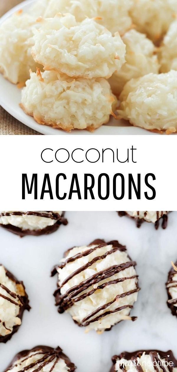 coconut macaroons with chocolate drizzled on top and in the middle