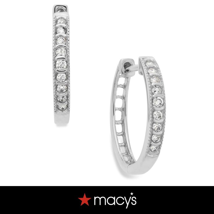 in stock Mini Hoop Earrings, Round Cut Diamond, Diamond Cuts, Pick Up, In Store, Buy Online, Hoop Earrings, White Gold, Free Shipping