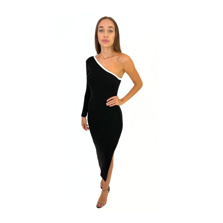 Elevate Your Wardrobe With Our Black One-Shoulder Knit Dress, Where Brazilian Craftsmanship Meets Contemporary Fashion. This Dress Isn't Just A Piece Of Clothing; It's A Testament To Quality And Style, Perfect For Any Occasion. Key Features: - Color: Classic Black - Material: Premium Quality Yarn - Style: Trendy One-Shoulder Design - Fit: 'One Size Fits All' For Ultimate Comfort - Craftsmanship: Proudly Made In Brazil One Size Fits All' Measurements: - Waist: Stretches From 25.2″ To 29.1″ - Hips: Accommodates 37.8″ To 41.3″ - Leg Opening: Ranges From 19.7″ To 23.6″ - Bust: Fits 32.7″ To 36.6″ Care Instructions: - Hand Wash In Cold Water - Do Not Bleach - Lay Flat To Dry Black Stretch Off-shoulder Midi Dress, Black Bodycon One-shoulder Cocktail Dress, Black One Shoulder Long Sleeve Evening Dress, Black Bodycon One Shoulder Cocktail Dress, Chic Black One-shoulder Asymmetrical Dress, Black Stretch One Shoulder Dress For Spring, Fitted Black One Shoulder Dress For Spring, Black Stretch One Shoulder Dress With Asymmetrical Neckline, Black Stretch One-shoulder Dress With Asymmetrical Neckline