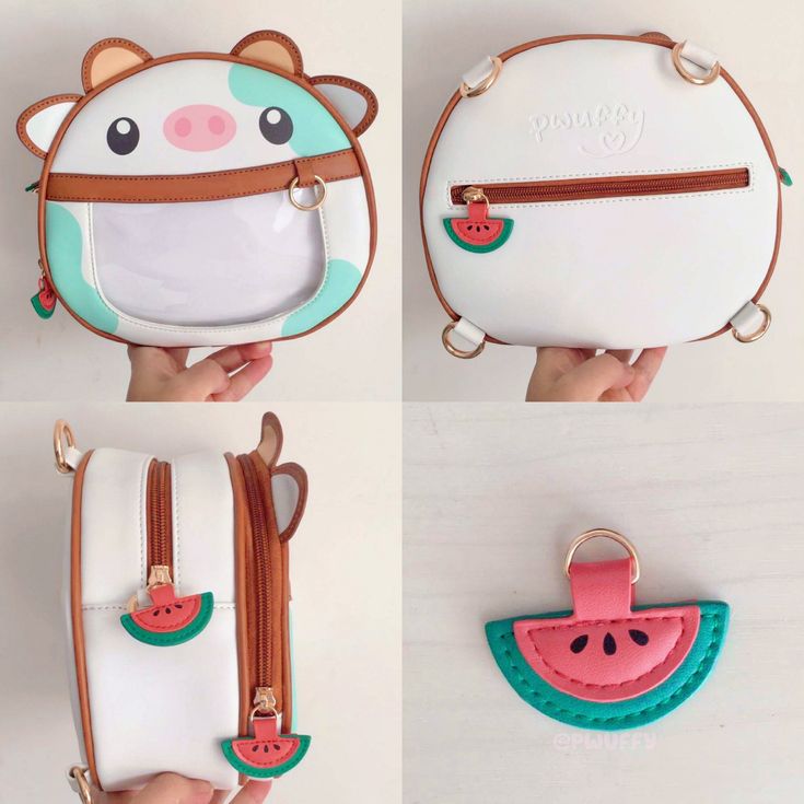 PLEASE NOTE: SHIPS APRIL 2022 An adorable fruit cow ita bag for displaying your enamel pins and keychains that can be worn as a backpack or crossbody/shoulder bag! Height: 8 inches Width (at widest point): 9 inches Thickness: 3 inches Comes with: 1x Fruit Cow Ita Bag, 1x Removable Insert (white,) 1x Set of Convertible Backpack + Crossbody Straps *Pins and keychain NOT included Cottagecore Vibes, Ita Bag, Convertible Backpack, Crossbody Shoulder Bag, Saddle Bags, Keychains, Convertible, Coin Purse, Cow