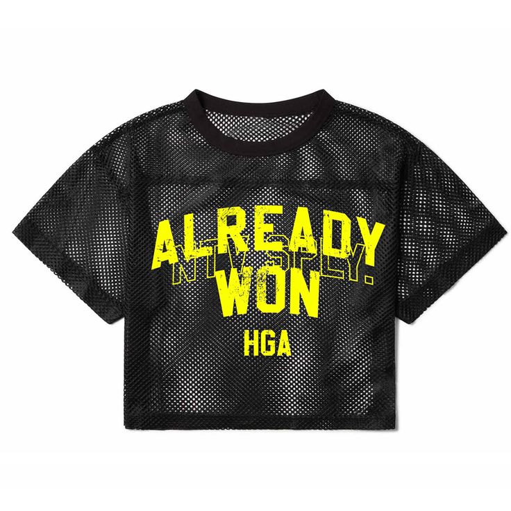 Introducing our new Already Won Mesh Football Jersey, a sleek and modern way to showcase your faith. This jersey features the empowering words "Already Won" on the front, symbolizing the victory we have in Christ. At the bottom, "HGA" stands for His Glory Alone, a reminder of our ultimate purpose. Perfect for both casual wear and making a statement. Combine contemporary style with a powerful message and showcase your faith. 100% Polyester Mesh, 5.3 ounces per square yard Moisture wicking Odor re Affordable Team-colored Tops With Graphic Print, Cheap Jersey With Graphic Print For Team Events, Affordable Black Jersey For Game Day, Cheap Short Sleeve Fan Apparel Jersey, Cheap Jersey Tops With Graphic Print, Cheap Crew Neck Jersey For Team Events, Cheap Varsity Cheerleading Tops, Cheap Band Merch Tops For Sports Events, Cheap Graphic Tee For Dance