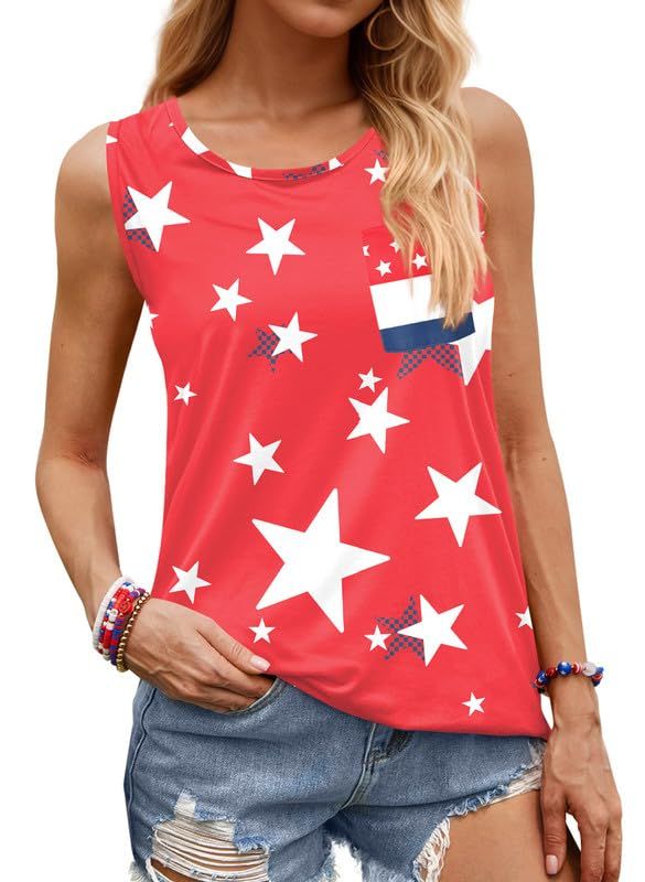 PRICES MAY VARY. 4th of July Tank - Embrace the spirit of Independence Day with our stunning tank top featuring a patriotic American flag design in vibrant red, white, and blue hues. American Flag Tank - Elevate your 4th of July celebrations! Whether you're attending a backyard barbecue, a parade, or a rooftop party, this tank top adds a touch of patriotic flair to any occasion. July 4th Shirt - Made for the summer heat, our tank top not only showcases your love for the USA but also ensures comf American Flag Tank Top, American Independence, American Flag Print, Lace Trim Top, Red Tank, Print Tank Top, Casual Tank Tops, Print Tank, Knitted Tank Top