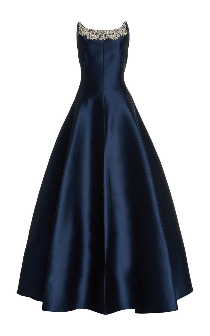 Navy Blue Dress Prom, Carolina Herrera Fashion, Designer Evening Dresses, A Line Gown, Business Dresses, Carolina Herrera, Pre Fall, Prom Dresses Long, Couture Fashion