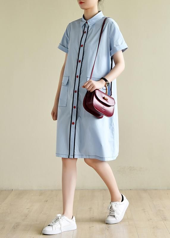 Loose light blue dress silhouette lapel pockets box summer shirts

 Materials used: cotton blended

Measurement:Size L/US16-18/EUR44   
Shoulder 39cm / 15.21"
Sleeve length 19cm / 7.41"
bust 102cm / 39.78"
length 96cm / 37.44"


Size XL/US16-18/EUR44   
Shoulder 40cm / 15.6"
Sleeve length 20cm / 7.8"
bust 106cm / 41.34"
length 97cm / 37.83"



We ship worldwide.

Tracking numbers provided for all orders. Light Blue Dress, Winter Knit Sweater, Marine Uniform, Light Blue Dresses, Floral Knit, Dress Silhouette, Fall Sweaters, Nike Outfits, Summer Shirts