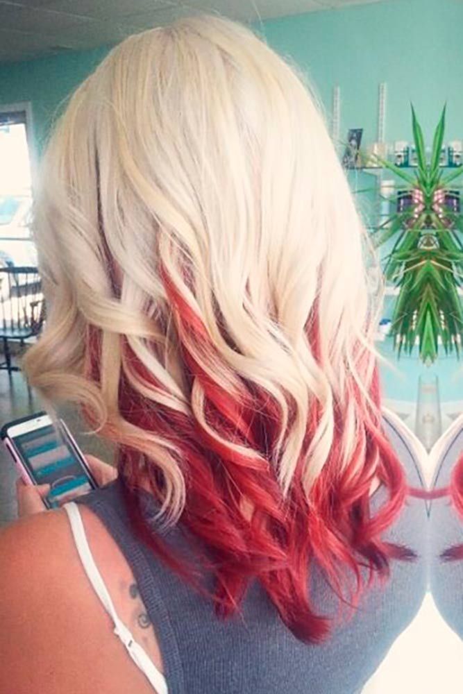 Gorgeous Red Ombre Hair Styles You Know You Want To Try ★ See more: http://lovehairstyles.com/red-ombre-hair-styles/ Red And Blonde Hair, Red Hair Tips, Fairytale Hair, Red And Blonde, Red Hair With Blonde Highlights, Red Ombre Hair, Red Blonde Hair, Peekaboo Hair, Ombre Hair Blonde