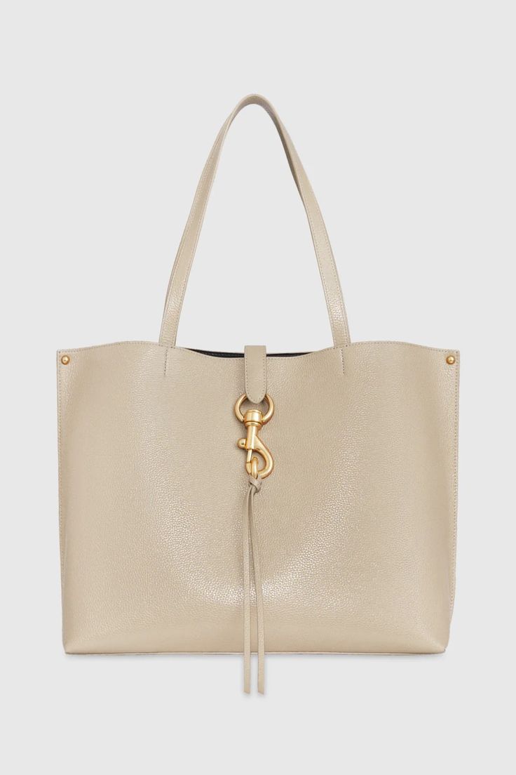 Megan Tote – Rebecca Minkoff Rebecca Minkoff Handbags, Leather Outerwear, Dog Clip, Girls Purse, Antique Brass Hardware, Gym Clothes, Shoe Size Conversion, Shopper Tote, Small Tote