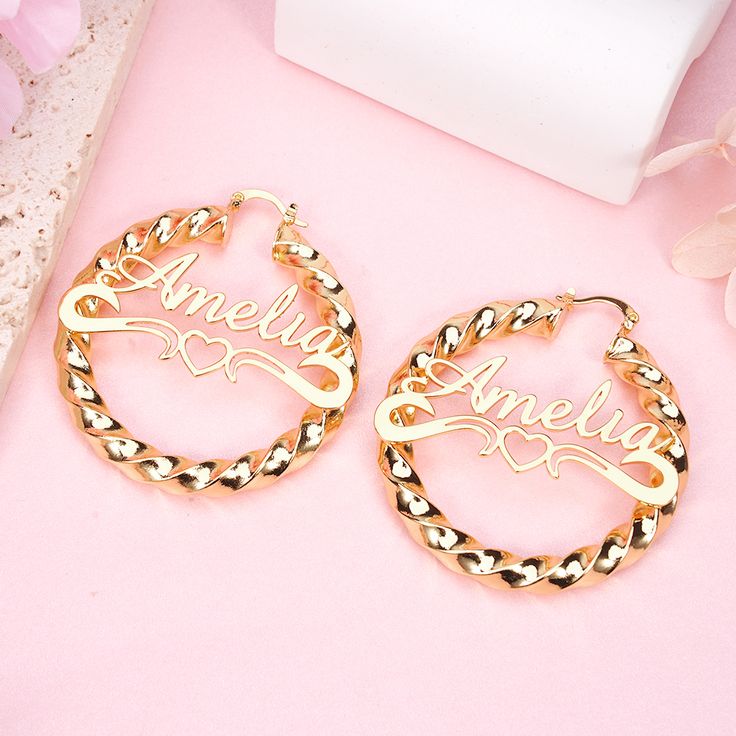 Item: 2023EA0061 Material: Copper Color: Gold,White Gold,Rose Gold Process:  Gold Plated Recipient: Woman, Mom, Wife, Girl Friend, Children, Family Product Type: Personalized Jewelry Gift Type: Earrings Occasions: Valentine's Day, Mother's Day, Christmas, Birthday, etc Earrings Type: Name Earrings Brand: Silviax Jewelry Personalized Elegant Hoop Jewelry, Elegant Personalized Hoop Jewelry, Trendy Hoop Jewelry For Anniversary, Gold Custom Name Hoop Earrings, Custom Name Hoop Earrings For Anniversary, Personalized Gold Earrings For Birthday, Gold Hoop Earrings With Custom Name, Personalized Small Hoop Jewelry For Anniversary, Gold Hypoallergenic Hoop Earrings For Mother's Day