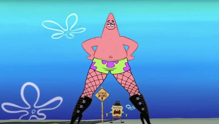 a cartoon character is standing in the middle of an empty road, wearing fishnet stockings and boots