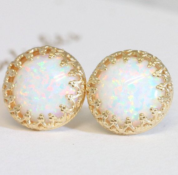 Opal Earrings Opal Stud Earrings White Opal Jewelry  by iloniti   #opalearrings, #jewelry, #studs, #Christmasgift, #opal, #earrings Elegant Round Christmas Earrings, Matching Earrings Jewelry For Christmas Anniversary, Christmas Anniversary Jewelry With Matching Earrings, Elegant Christmas Drop Earrings, Elegant Christmas Jewelry With Matching Earrings, Elegant Christmas Anniversary Earrings, Christmas Celebration Jewelry With Matching Earrings, Elegant Christmas Jewelry For Formal Occasions, Elegant Christmas Formal Jewelry