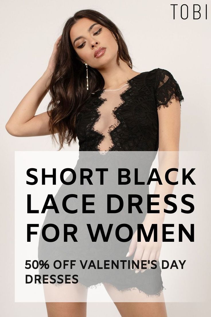 Save money on this short black lace dress for women from TOBI. Explore the best lace dresses for Valentine's Day, sexy women's fashion dresses, and romantic Valentine's Day outfits. Look stunning for your sweetheart on date night or a fun night out with friends. Shop TOBI sales now! #shoptobi #tobisales #valentinesdaydress #valentinesdayoutfit #lacedress Fitted Mini Dress With Lace Sleeves, Fitted Mini Dress With Lace Short Sleeves, Black Lace Dress With Lace Closure, Elegant Fitted Mini Dress With Lace Closure, Lace Mini Dress With Short Sleeves For Night Out, Fitted Short Sleeve Lace Dress For Date Night, Short Sleeve Lace Dress For Date Night, Short Sleeve Lace Top Dress For Party, Fitted Lace Dress With Short Sleeves For Date Night