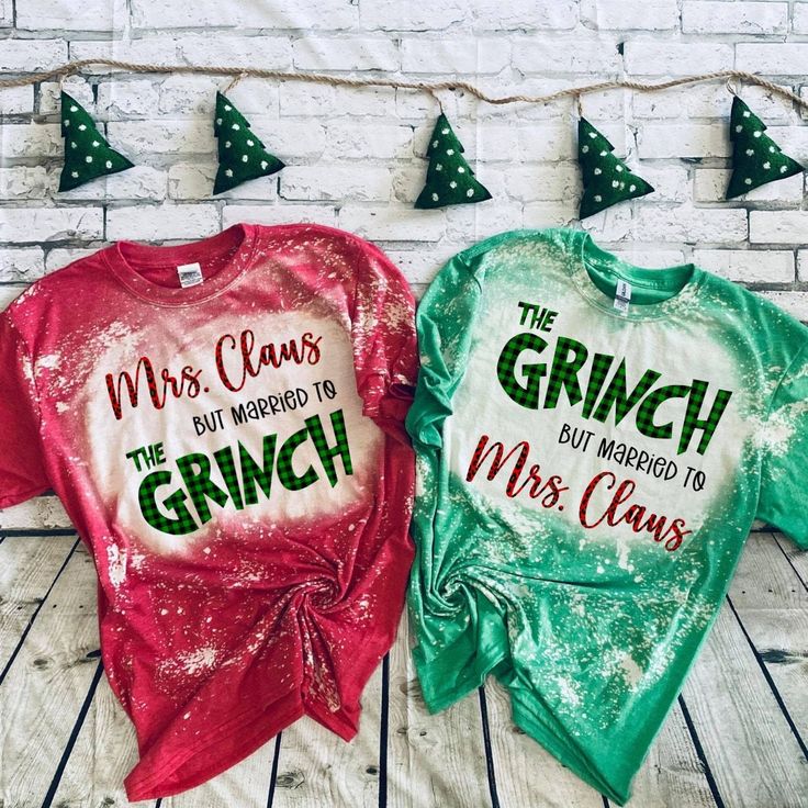 Because it can always feel like we are married to the green guy during these times! We want to put out the christmas decor as soon as its Nov. 1st but The green guy says no its too early! This funny holiday bleached shirt 👔  is perfect for this holiday season. It will sure get some laughs.  shirts are made to order and run true to size. image is printed directly on shirt so it will have a vintage look to the design. Shirts are hand bleached so no two will look exactly alike  If ordering red or Gangsta Wrapper, Christmas Tee Shirts, Plaid And Leopard, Cow Shirt, Santa Cookies, Cows Funny, Merry Christmas Shirts, Santa Baby, The Grinch